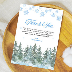 Baby It's Cold Outside Winter Baby Shower Bedankkaart