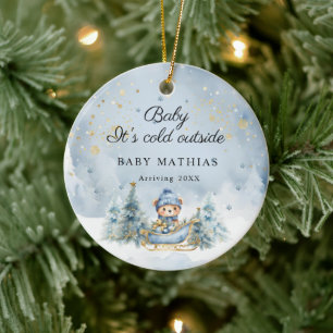Baby It's Cold Outside Winter Baby Shower Cadeaus Keramisch Ornament