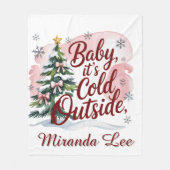 Baby, It's Cold Outside Winter Baby Shower Fleece Deken (Voorkant)