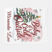 Baby, It's Cold Outside Winter Baby Shower Fleece Deken (Voorkant (Horizontaal))
