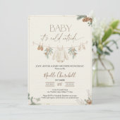 Baby It's Cold Outside Winter Baby Shower  Kaart (Staand voorkant)