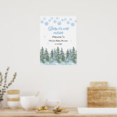 Baby It's Cold Outside Winter Baby Shower Welcome  Poster (Keuken)
