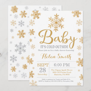 Baby It's Cold Outside Winter Babyshower Kaart