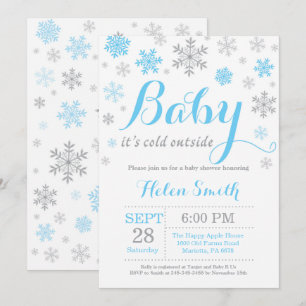 Baby It's Cold Outside Winter Babyshower Kaart