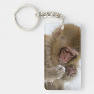 Baby Japans Macaque   Sneeuwaap Sleutelhanger