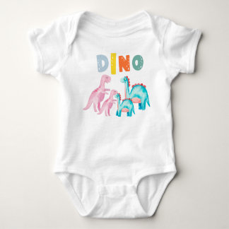 Baby jersy bodysuit met bedrukte Dinos