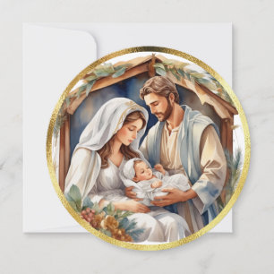 Baby Jesus Carte de vacances de la Nativité