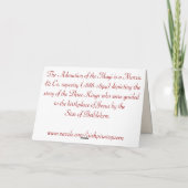 Baby Jesus Cartes de Noël (Dos)