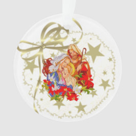 Baby Jesus Circle Tree Ornament