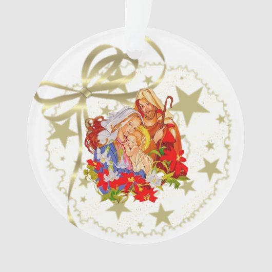 Baby Jesus Circle Tree Ornament (voorkant)