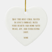 Baby Jesus Cradle of Light Ornament (Achterkant)