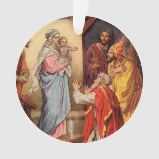  Baby Jesus en de 3 Koningen Ornament (voorkant)