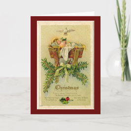 Baby Jesus en Duif Feestdagen Kaart