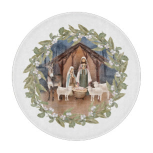 Baby Jesus in de Manger Nativity Snijplank