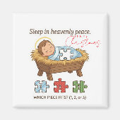 Baby Jesus Jigsaw Puzzle Pattern Game Magnet (Devant)