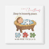 Baby Jesus Jigsaw Puzzle Pattern Game Magnet Magneet (Voorkant)