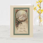 Baby Jesus Kerst Rozen  Kaart (Gele Bloem)