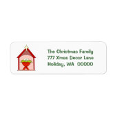 Baby Jesus Manger Kerst Mailing Labels (Voorkant)