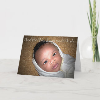 Baby Jesus op het hooi Feestdagen Kaart