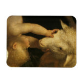 baby jesus touches lamb (2) magneet (Horizontaal)