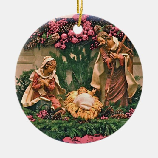 baby jesusnativiteit keramisch ornament (Voorkant)