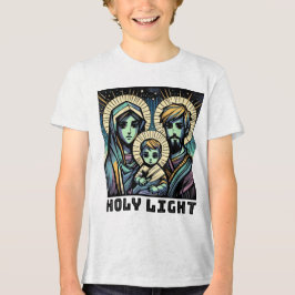 Baby Jezus :  Het Heilige Gezin: Heilige Licht Tri-Blend Shirt