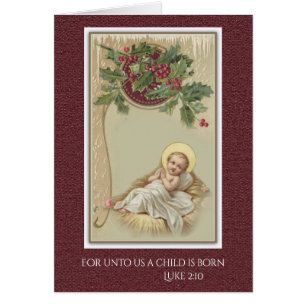 Baby Jezus in Manger Kerstmis Floral