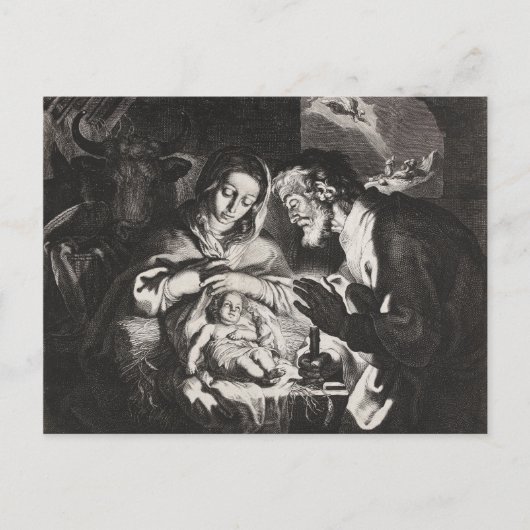 Baby Jezus Kerstfeest Nativiteit Briefkaart (Voorkant)