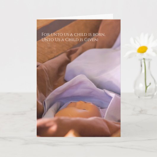 Baby Jezus Religieuze Kerstmis Kaart (Kleine Plant)