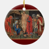 Baby Jezus Religieuze kerstversiering Keramisch Ornament (Achterkant)