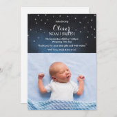 Baby jongen aankondiging / dank je kaart (Voorkant / Achterkant)