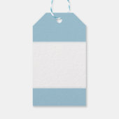 Baby Jongen Aankondiging Gift Monogram Cadeaulabel (Achterkant)