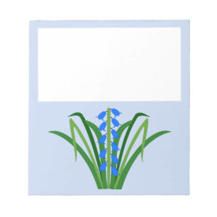 Baby Jongen Blauwe Klokjes Bloemen Lente Notitieblok