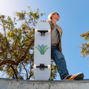Baby Jongen Blauwe Klokjes Bloemen Lente Skateboard
