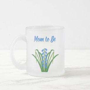 Baby Jongen Blauwe Klokjes Bloemen Lente Wordt Mam Matglas Koffiemok