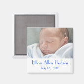Baby Jongen Geboorte Aankondiging Magneten (Voorkant / Achterkant)