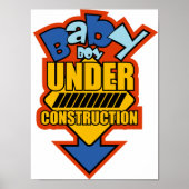 BABY-jongen IN CONSTRUCTIE Poster (Voorkant)