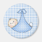 Baby Jongen in Deken Magneet (Voorkant)