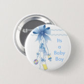 Baby jongen ronde button 5,7 cm (Voorkant /achterkant)