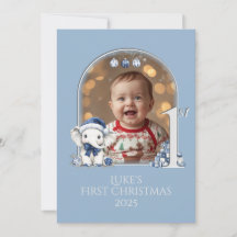 Baby Jongens Eerste Kerstfoto Flat**