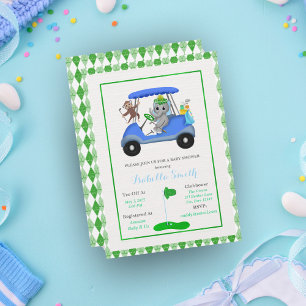 Baby Jongens Olifant & Aap Shower Kaart