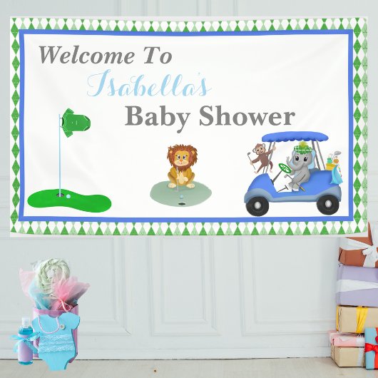 Baby Jongens Olifant & Apen Douche Spandoek