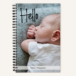 Baby Journal met foto en naam Custom Notitieboek