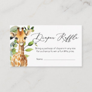 Baby Jungle Animaux Diaper Carte Raffle
