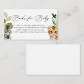 Baby Jungle Animaux Réserver Carte (Devant / Derrière)