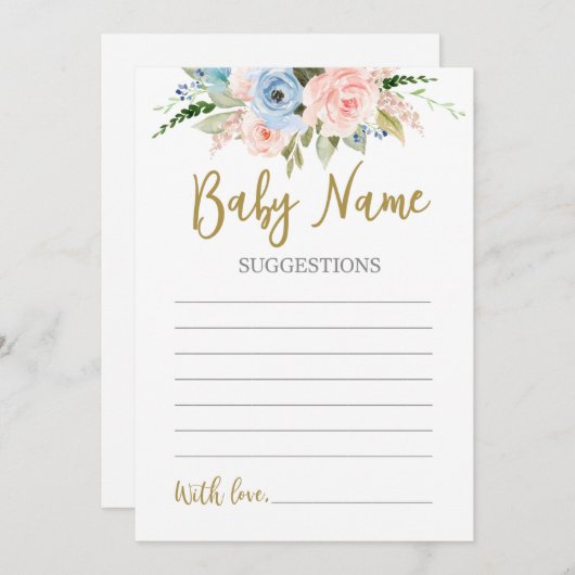 Baby Kaart (Voorkant / Achterkant)