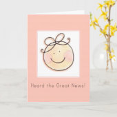 Baby Kaart (Gele Bloem)