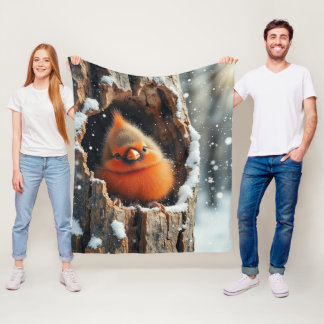 Baby kardinaal fleece deken
