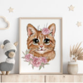 Baby Kat Roos Dieren Poster | Muurprint