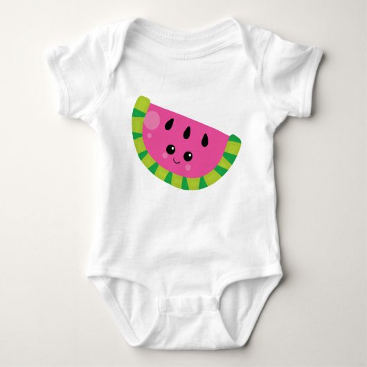 Baby Kawaii Watermelon Summer Fruit Grily Romper (Voorkant)